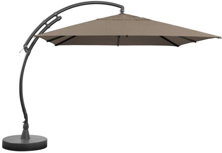 Sungarden Zweefparasol Easy Sun - 300x300cm - Taupe - Kantelbaar Aluminium Mast