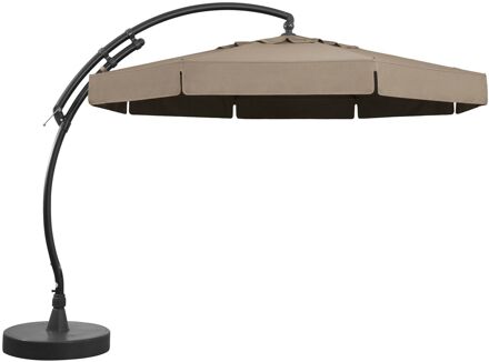 Sungarden Zweefparasol Easy Sun - D 350cm - Licht Taupe - Kantelbaar Aluminium Mast