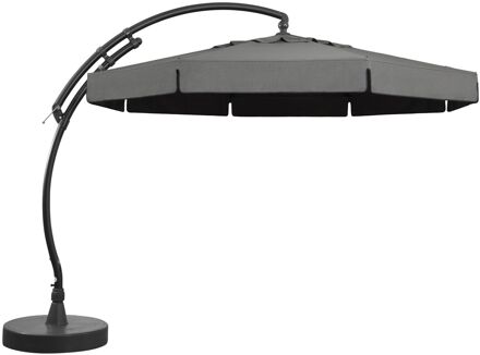 Sungarden Zweefparasol Easy Sun - D 350cm - Titanium - Kantelbaar Aluminium Mast 250g/m²