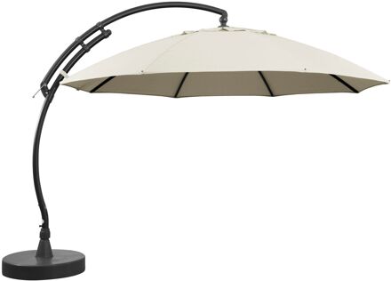 Sungarden Zweefparasol Easy Sun Xl - D 375cm - Beige - 360° Draaibaar Kantelbaar Aluminium Mast