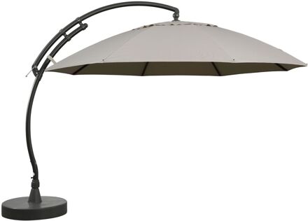 Sungarden Zweefparasol Easy Sun Xl - D 375cm - Licht Taupe - Kantelbaar Aluminium Mast 360° Draaibaar