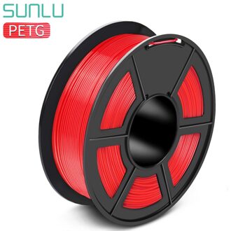 Sunlu Translucence Petg Gloeidraad Voor 3D Printer 1.75Mm Goede Taaiheid Petg Gloeidraad 1Kg Met Spool Lampenkap Verbruiksartikelen Materiaal PETG-rood-1KG