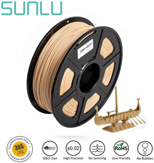 SUNLU WOOD 1.75mm 1KG 3D Printer Wood pla polylactic acid filament with CE certificate пластик для 3d принтера