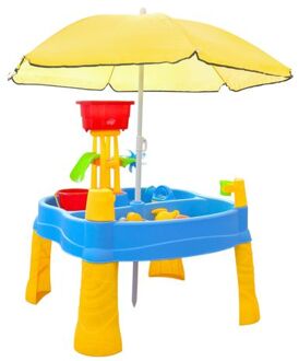 Sunny Aqua Explorer Zand & Watertafel met verstelbare parasol Inclusief accessoires Geel
