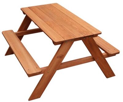 Sunny AXI Dave Picknicktafel voor kinderen in bruin Picknick tafel van hout