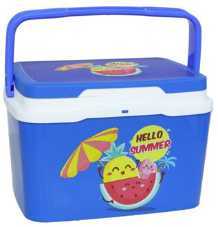 Sunnydays Beach Vibes lunch Koelbox - 5 liter - kunststof - fruit print - 28 x 20 x 19 cm