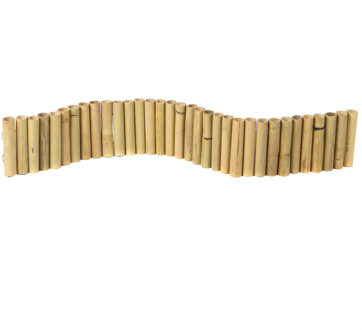 Sunnydays borderrand/grasrand - 1x rol - bamboe - lichtbruin nature - 100 x 15 cm