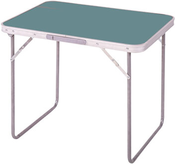 Sunnydays camping tafel - aluminium - opvouwbaar - blauw - L80 x B60 x H70 cm - Bijzettafels - Campingtafels