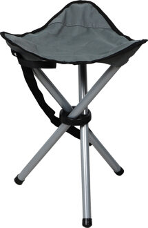 Sunnydays Driepoot zit krukje - opvouwbaar - antraciet - metaal - 32 x 43 cm - vissers krukje