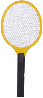 Sunnydays Elektronische vliegenmepper - geel - op batterijen - 57 cm - kunststof