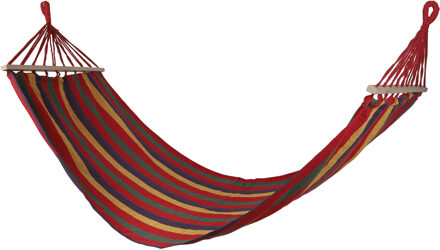 Sunnydays Hangmat Beach Vibes - multi kleurenmix - 200 x 80 cm - met houten/touwen frame