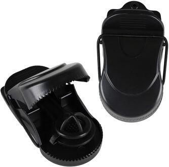 Sunnydays Herbruikbare muizenval - 2x - 10 cm - kunststof - muizenklem/muizenklemmen - voor binnen en buiten