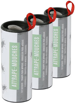 Sunnydays Insecten/vliegen vang plakstrips/kleefstrips - 3x stuks - ongedierte bestrijden