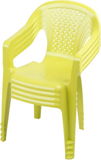 Sunnydays Kinderstoel - 4x - groen - kunststof - buiten/binnen - L37 x B35 x H52 cm