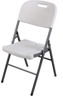 Sunnydays Klapstoel - met pvc zitting - wit - 44 x 45 x 86 cm - metaal