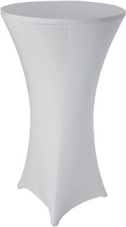 Sunnydays nette afdekhoes statafel - wit - spandex - D80 x H110 cm