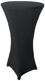 Sunnydays nette afdekhoes voor een statafel - zwart - spandex elastiek - Dia 80 cm x H 110 cm