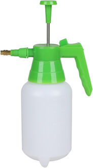 Sunnydays Plantenspuit met hoge druk sproeier - kunststof - 1 liter - wit/groen