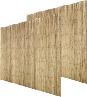 Sunnydays Rietscherm/rietmat - 2x - L300 x H100 cm - bruin - tuinscherm/schutting