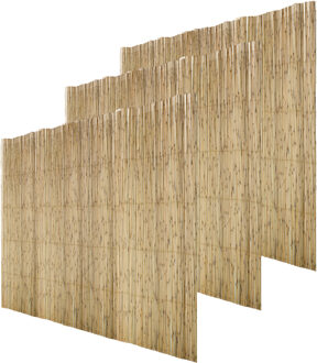 Sunnydays Rietscherm/rietmat - 3x - L300 x H100 cm - bruin - tuinscherm/schutting