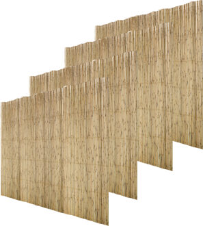 Sunnydays Rietscherm/rietmat - 4x - L300 x H100 cm - bruin - tuinscherm/schutting