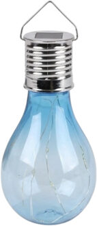 Sunnydays Solar sfeer hanglamp - tuin - lampenbol - blauw - kunststof - 15 cm