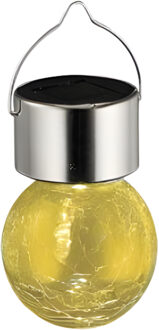 Sunnydays Solar sfeer hanglamp - tuin - lampenbol - geel - glas - 9 cm