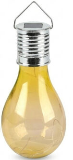 Sunnydays Solar sfeer hanglamp - tuin - lampenbol - geel - kunststof - 15 cm