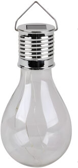 Sunnydays Solar sfeer hanglamp - tuin - lampenbol - wit - glas - 15 cm