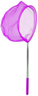 Sunnydays Telescopisch visnet/schepnet - fuchsia - metaal - 38 tot 86 cm - uitschuifbaar