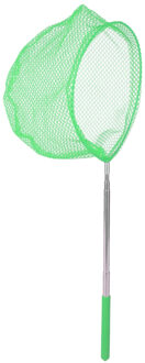 Sunnydays Telescopisch visnet/schepnet - groen - metaal - 38 tot 86 cm - uitschuifbaar