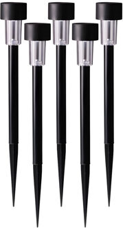 Sunnydays Tuinlampen / prikspot Mood - zwart - 5x stuks - kunststof - waterbestendig - 37 cm