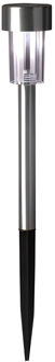 Sunnydays Tuinlampen / prikspot Solara - zilver - RVS - waterbestendig - 37 cm