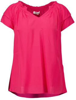 Sunrise Roze Top met gelaagde mouwen Co'Couture , Pink , Dames - Xl,M,S,Xs