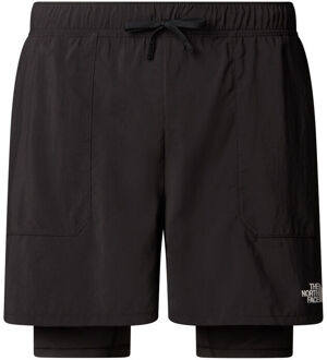 Sunriser 2in1 6in Hardloopshorts Heren-Zwart