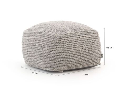 Suns Arezzo poef 55x55x40,5cm - Laagste prijsgarantie! Grijs