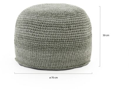 Suns Arezzo poef ø 70cm (h: 50cm) - Laagste prijsgarantie! Groen
