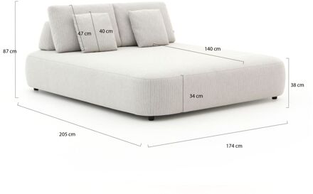 Suns Blocchi lounge daybed - Laagste prijsgarantie! Grijs