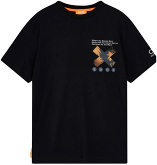 Suns Casual Katoenen T-shirt Suns , Black , Heren - 2Xl,Xl,L,M,S