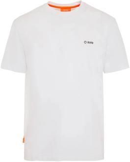 Suns Casual Katoenen T-shirt Suns , White , Heren - 2Xl,Xl,L,M,S
