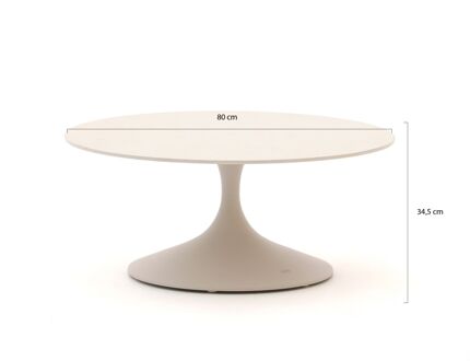 Suns Nova lounge tuintafel ø 80cm (h: 34,5cm) - Laagste prijsgarantie! Taupe
