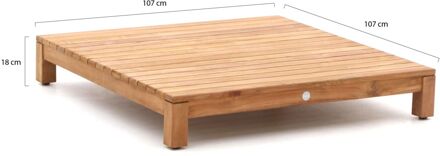 Suns Portofino lounge tuintafel 107x107x18cm - Laagste prijsgarantie! Bruin