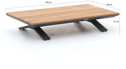 Suns Stockholm lounge tuintafel 140x80x26cm - Laagste prijsgarantie! Bruin