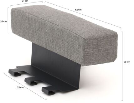 Suns Tovara armleuning t.b.v. lounge tuinbank - Laagste prijsgarantie! Taupe