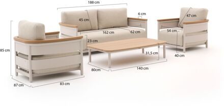 Suns Wadi stoel-bank loungeset 4-delig - Laagste prijsgarantie! Taupe