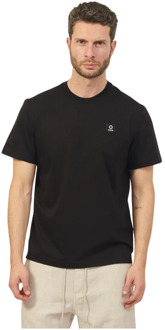 Suns Zwarte Katoenen T-shirt met Logo Patch Suns , Black , Heren - 2Xl,Xl,L,M,S,3Xl