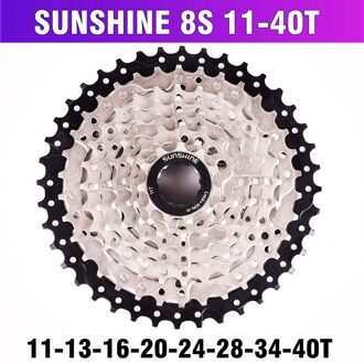 Sunshine Mtb Vrijloop 8 S 11-32T 36T 40T 42T Mtb Mountainbike Vliegwiel 8 24 Speed Cassette Tandwiel Voor 8 Speed 8S 11-40T