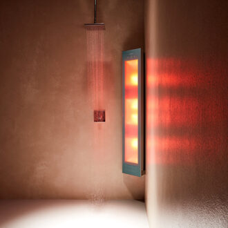 Sunshower Combi Organic Grey UV en Infrarood Opbouwapparaat 30x145x23 cm Aluminium Antraciet Sunshower