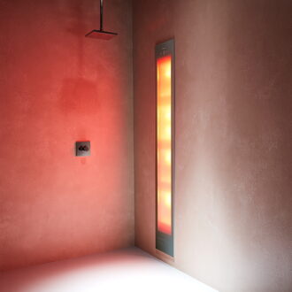 Sunshower Deluxe Grey UV en Infrarood Inbouwapparaat 32x187x16 cm Aluminium Grijs