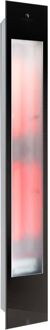 Sunshower Pure Mat Zwart Solo Infrarood Opbouwapparaat 20x125x18 cm Aluminium Mat Zwart Sunshower